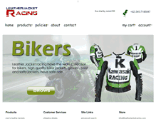 Tablet Screenshot of leatherjacketracing.com